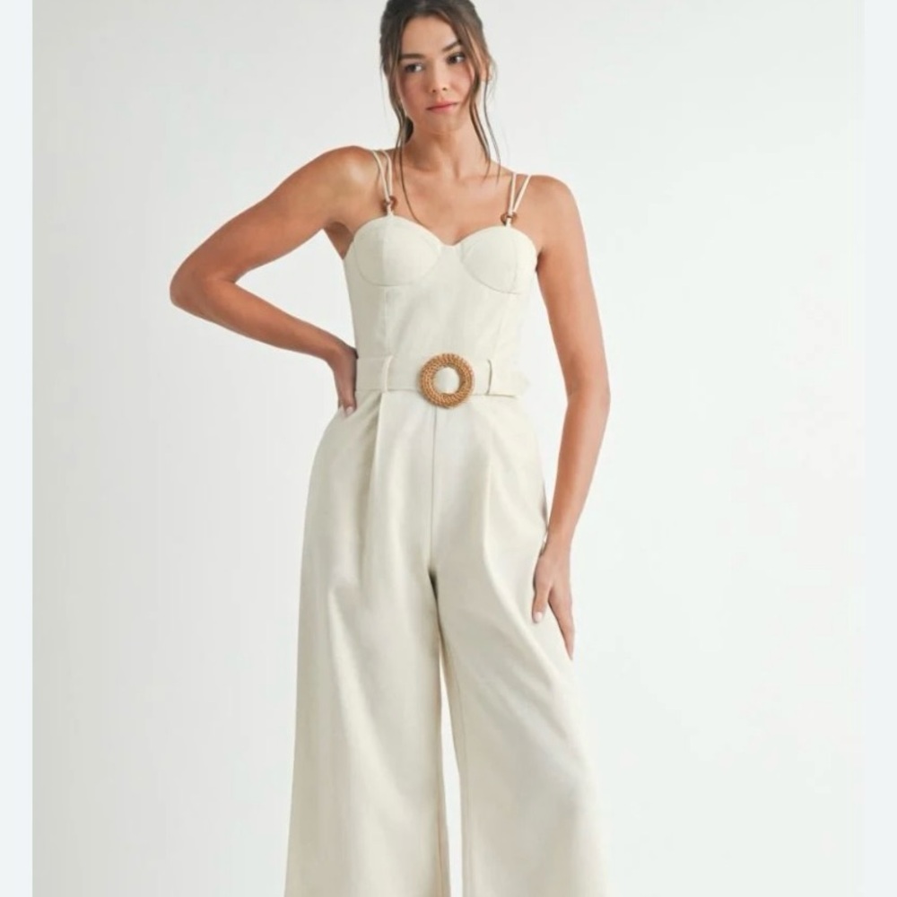 NWT Cream Jumpsuit
